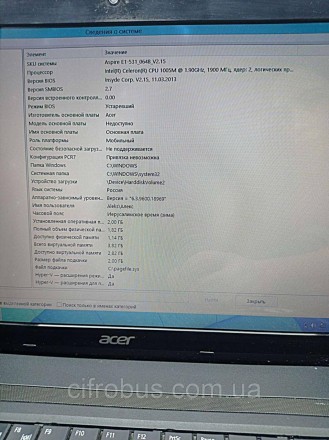 Acer Aspire E1-531 (Intel Celeron 1005M @ 1.9GHz/Ram 2Gb/Hdd 320Gb/Intel HD)
Вни. . фото 5