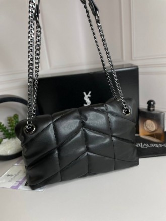 
 Сумка Yves Saint Laurent Puffer Small Chain Bag in Quilted Lambskin черная с ч. . фото 3