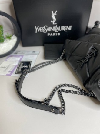 
 Сумка Yves Saint Laurent Puffer Small Chain Bag in Quilted Lambskin черная с ч. . фото 4