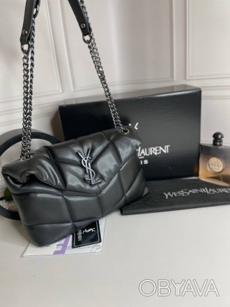 
 Сумка Yves Saint Laurent Puffer Small Chain Bag in Quilted Lambskin черная с ч. . фото 1