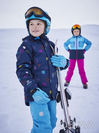 Теплая лыжная куртка для вашего ребенка из прочного материала.
Материал дышащий,. . фото 1