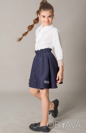Школьная юбка для девочки – широкая, расклешенная, полусолнце. Она посажен. . фото 1