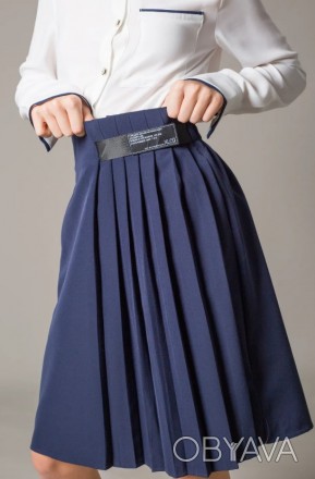 Школьная юбка для девочки – длинная, свободного покроя. Половина переда &n. . фото 1