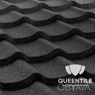  1-тайловый профиль QueenTile® Black - уникальный формат композитной черепицы, п. . фото 1