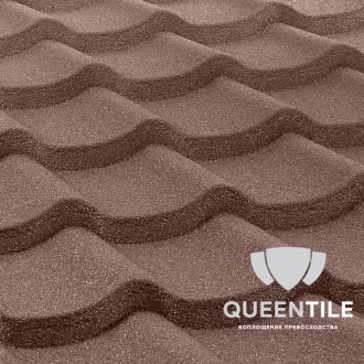  3-тайловый профиль QueenTile® Coffee​ - уникальный формат композитной черепицы,. . фото 2