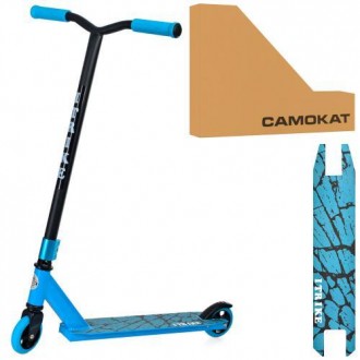 Самокат SR 2-066-1-BL (1шт) алюм+сталь,трюковый,кол2штПУ100мм-алюм,руль85см,подн. Київ. фото 1 Самокат SR 2-066-1-BL (1шт) алюм+сталь,трюковый,кол2штПУ100мм-алюм,руль85см,подн. Київ. фото 1