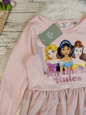 Детское платье Disney для девочки розовое с Принцессами и фатиновой юбкой
Состоя. . фото 3