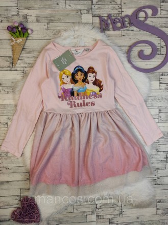 Детское платье Disney для девочки розовое с Принцессами и фатиновой юбкой
Состоя. . фото 2