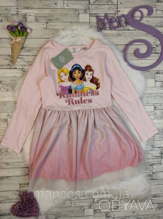 Детское платье Disney для девочки розовое с Принцессами и фатиновой юбкой
Состоя. . фото 1