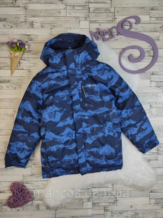 Детская зимняя куртка Columbia для мальчика синяя с принтом с капюшоном
Состояни. . фото 2