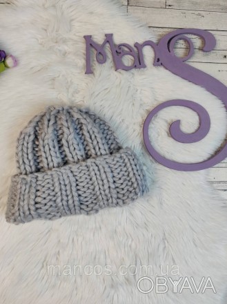 Женская зимняя шапка серая вязаная теплая 
Состояние: б/у, в отличном состоянии
. . фото 1