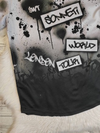 Детская футболка Sonneti для для мальчика черно-белого цвета имитация граффити
С. . фото 9
