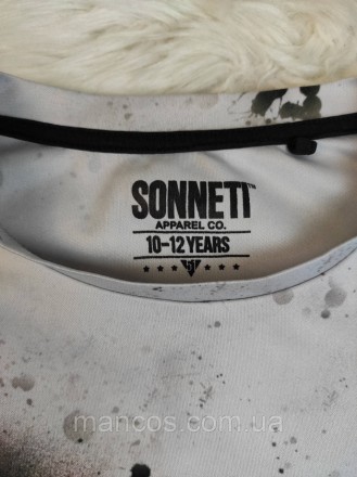 Детская футболка Sonneti для для мальчика черно-белого цвета имитация граффити
С. . фото 6