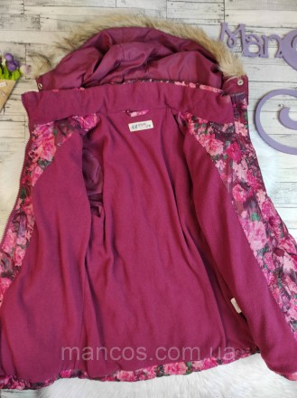Детская зимняя куртка H&M для девочки розовая с цветочным принтом
Состояние: б/у. . фото 10