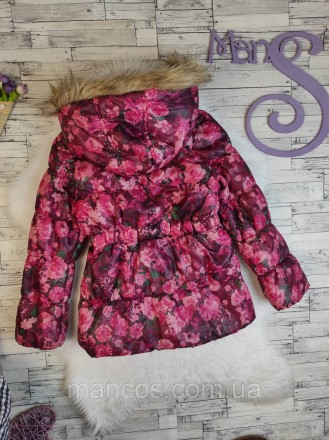 Детская зимняя куртка H&M для девочки розовая с цветочным принтом
Состояние: б/у. . фото 7