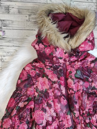 Детская зимняя куртка H&M для девочки розовая с цветочным принтом
Состояние: б/у. . фото 3