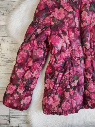 Детская зимняя куртка H&M для девочки розовая с цветочным принтом
Состояние: б/у. . фото 5