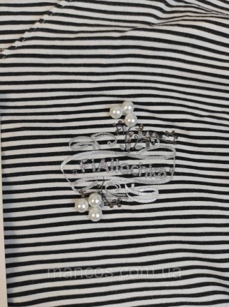 Женская блузка ФиАлочка черно-белая полосатая с жемчужинами блуза ботал
Состояни. . фото 6