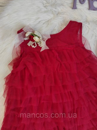 Детское платье Маленькая леди для девочки красное нарядное с рюшами фатин
Состоя. . фото 4