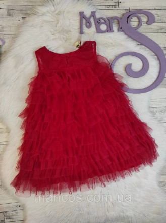 Детское платье Маленькая леди для девочки красное нарядное с рюшами фатин
Состоя. . фото 3