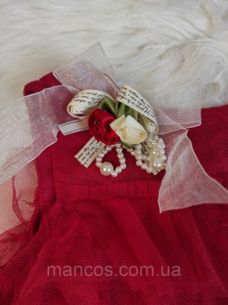 Детское платье Маленькая леди для девочки красное нарядное с рюшами фатин
Состоя. . фото 5