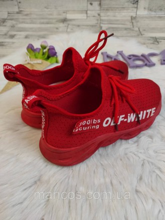 Детские кроссовки Lilin Shoes для девочки красные текстильные 
Состояние: б/у, в. . фото 6