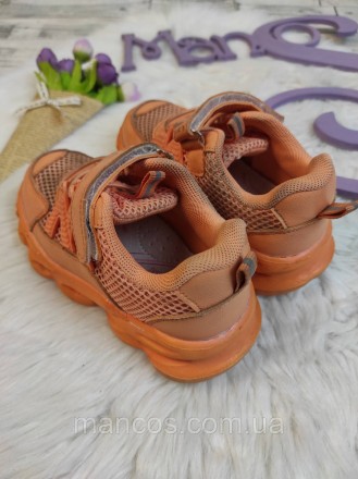 Детские кроссовки Tom.M для девочки оранжевые экокожа текстиль на липучке
Состоя. . фото 6