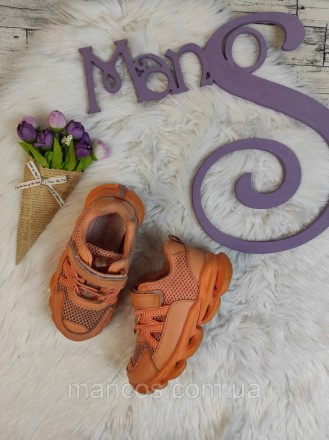Детские кроссовки Tom.M для девочки оранжевые экокожа текстиль на липучке
Состоя. . фото 2