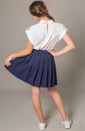Школьная юбка для девочки – плиссированная, с крупными складками. 
Посажен. . фото 1