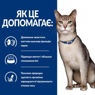  Переваги та характеристики Сухий корм для котів Hill’s Prescription Diet k/d, з. . фото 6