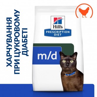  Переваги та характеристики Сухий корм для котів Hill’s Prescription Diet m/d, з. . фото 3