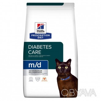  Переваги та характеристики Сухий корм для котів Hill’s Prescription Diet m/d, з. . фото 1