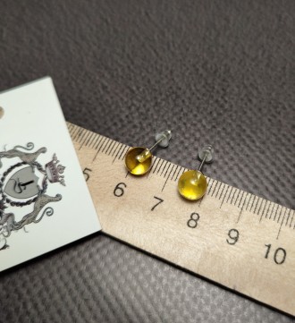 Пропонуємо Вам придбати мініатюрні сережки (пусети) з натурального бурштину. 
Ук. . фото 5