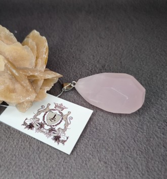 Пропонуємо Вам придбати неперевершений підвісок з каменю натуральний рожевий ква. . фото 2