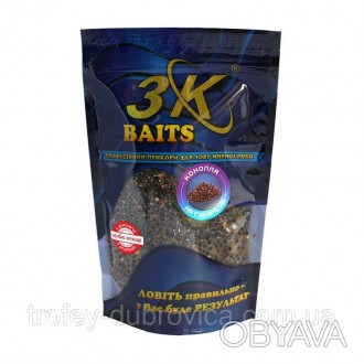 Конопля від 3KBaits - це суміш термічно оброблених зерен конопель які використов. . фото 1