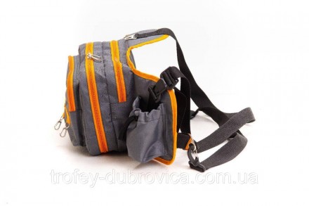 Водонепроницаемая сумка для походной спиннинговой рыбалки, имеет 4 кармана, с пл. . фото 4