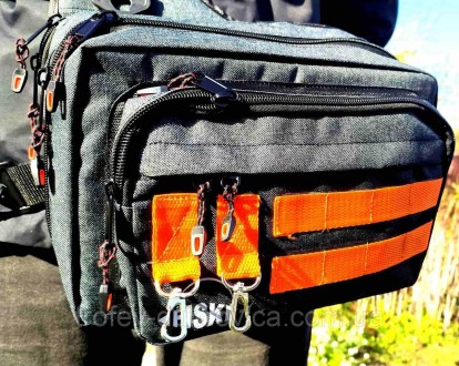 Водонепроницаемая сумка для походной спиннинговой рыбалки, имеет 4 кармана, с пл. . фото 6