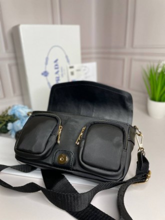 
 Модель: Prada Pocket nylon and brushed leather bag
Артикул: wb010
Материал: Эк. . фото 8