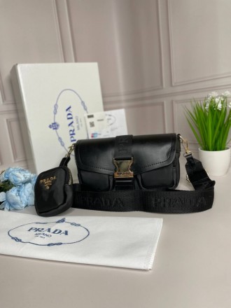 
 Модель: Prada Pocket nylon and brushed leather bag
Артикул: wb010
Материал: Эк. . фото 2