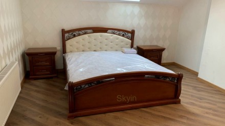 Ліжко Роксолана з дерева вільха з каретною стяжкою на узголів'ї.

Ціна вк. . фото 2
