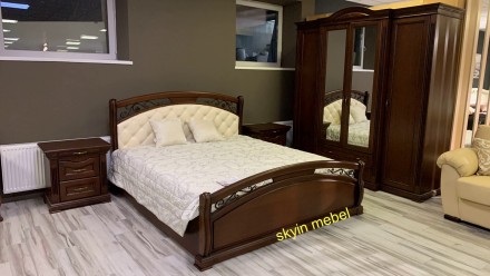 Ліжко Роксолана з дерева вільха з каретною стяжкою на узголів'ї.

Ціна вк. . фото 4