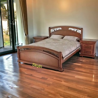 Ліжко Роксолана з дерева вільха з каретною стяжкою на узголів'ї.

Ціна вк. . фото 6