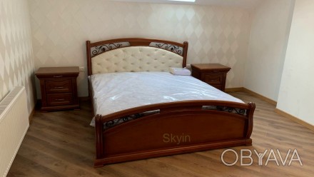 Ліжко Роксолана з дерева вільха з каретною стяжкою на узголів'ї.

Ціна вк. . фото 1