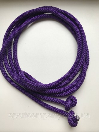 Гимнастическая скакалка фиолетовая 3 метра диаметр 10 мм для художественной гимн. . фото 2
