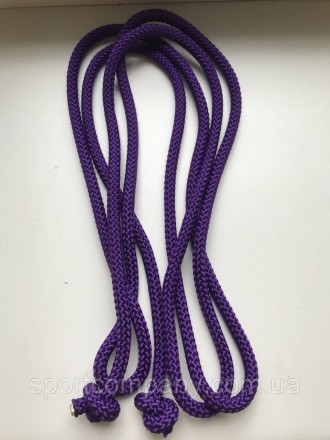 Гимнастическая скакалка фиолетовая 3 метра диаметр 10 мм для художественной гимн. . фото 3