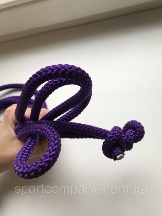 Гимнастическая скакалка фиолетовая 3 метра диаметр 10 мм для художественной гимн. . фото 6
