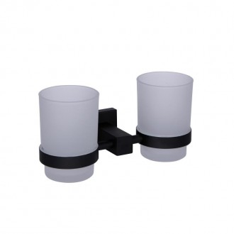 Стакан с держателем Qtap Crow настенный двойной QTST6201103B Black (Sklenka). Київ. фото 1 Стакан с держателем Qtap Crow настенный двойной QTST6201103B Black (Sklenka). Київ. фото 1