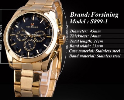 Мужские механические наручные часы Forsining S899 люкс качество механика
 Характ. . фото 7