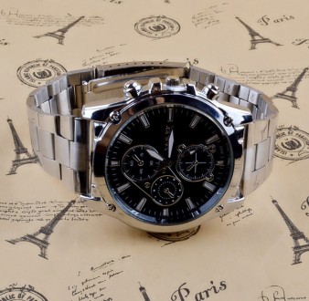Мужские наручные часы V8 в стиле Armani
 Характеристики:
	
	Материал корпуса - м. . фото 7