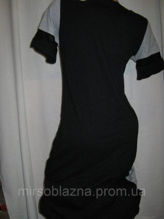  Модное и стильное платье-туника женское б/у , ткань на ощупь - трикотаж, визуал. . фото 6